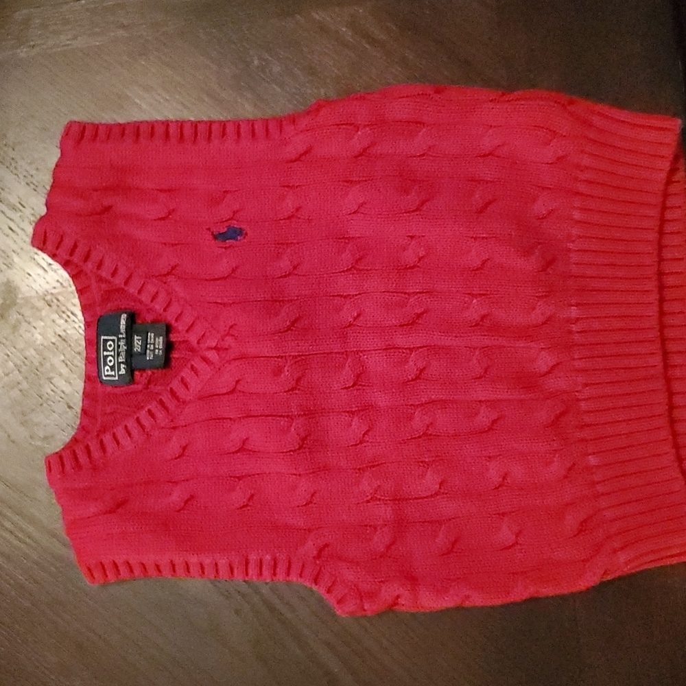 🌟3/$10 Boys 2t red sweater vest